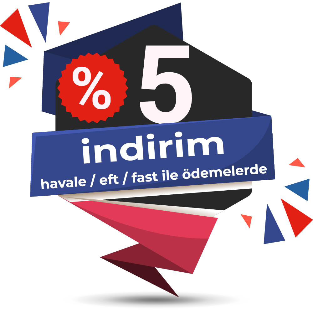Nakit (havale/eft/fast) ödemede %5 indirim