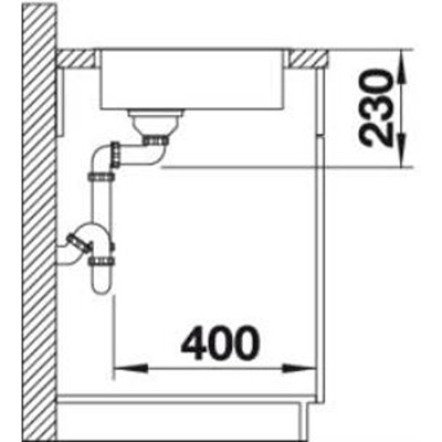 Blanco ANDANO 180 IF Paslanmaz Çelik Evye, Tek hazneli, Tezgaha sıfır, 22x44 cm - 4