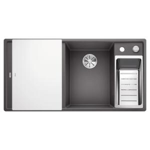 Blanco AXIA III 6 S Granit Evye, Kaya Gri, Sol, Cam kesme tahtalı, 100x51 cm - Blanco
