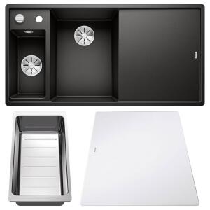 Blanco AXIA III 6 S Granit Evye, Siyah, Sağ, Cam kesme tahtalı, 100x51 cm - 2