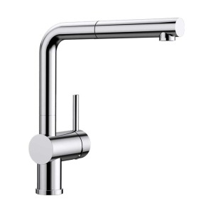 Blanco AXIA III 6 S Granit Antrasit Evye, Soldan damlalık, LINUS-S Krom Spiralli Armatür Set, Aksesuar hediyeli - 3