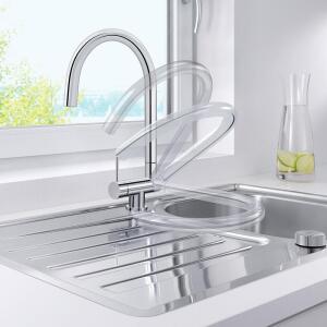 Blanco CORESSA-F Pencere Önü Mutfak Armatürü, Krom yüzey, Eğilebilir gövde, Sağdan kumandalı - 2