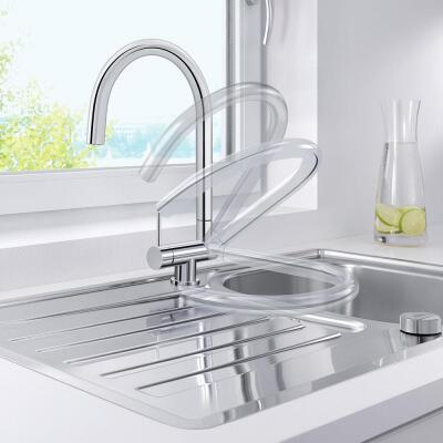 Blanco CORESSA-F Pencere Önü Mutfak Armatürü, Krom yüzey, Eğilebilir gövde, Sağdan kumandalı - 2