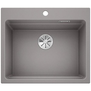 Blanco ETAGON 6 Granit Evye, Alu Metallic, Tezgah üstü, 60x51 cm, Aksesuar hediyeli - Blanco