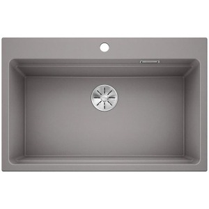 Blanco ETAGON 8 Granit Evye, Alu Metallic, Tezgah üstü, 78x51 cm, Aksesuar hediyeli - 1