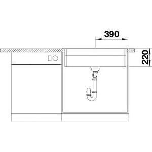 Blanco ETAGON 8 Granit Evye, Kaya Gri, Tezgah üstü, 78x51 cm, Aksesuar hediyeli - 3