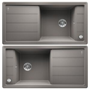 Blanco FARON XL 6 S Granit Evye, Alu Metallic, Tek Hazneli, Damlalıklı, 100x50 cm - 3