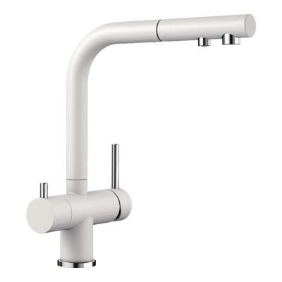 Blanco FONTAS-S II, Su Arıtmaya Uygun Mutfak Armatürü, Beyaz Granit yüzey, Spiralli başlık - 1