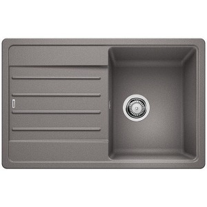 Blanco LEGRA 45 S Granit Evye, Alu Metallic, Tek Hazneli, Damlalıklı, 78x50 cm - Blanco