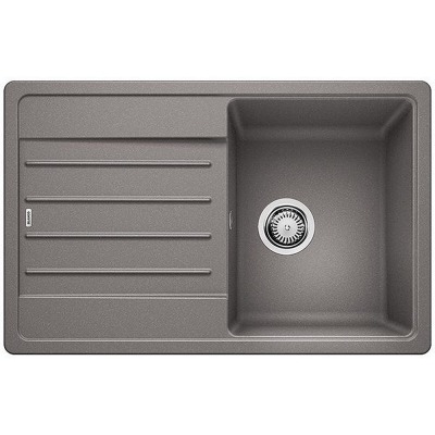 Blanco LEGRA 45 S Granit Evye, Alu Metallic, Tek Hazneli, Damlalıklı, 78x50 cm - 1