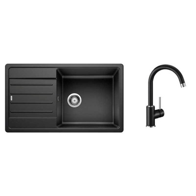 Blanco LEGRA XL 6 S Granit Antrasit Evye, MIDA Antrasit Armatür Set - 1