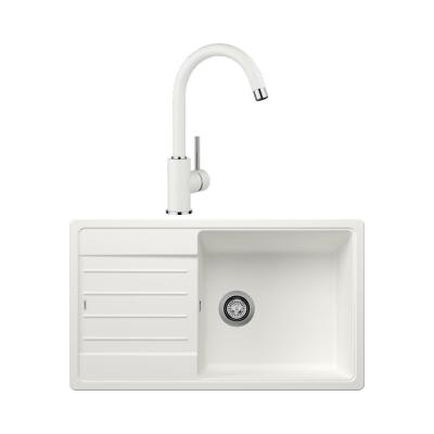 Blanco LEGRA XL 6 S Granit Beyaz Evye, MIDA Beyaz Armatür Set - 1