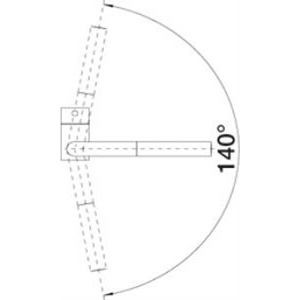 Blanco LINUS-S Mutfak Armatürü, Paslanmaz Çelik yüzey, Sağdan kumandalı, Spiralli başlık - 2