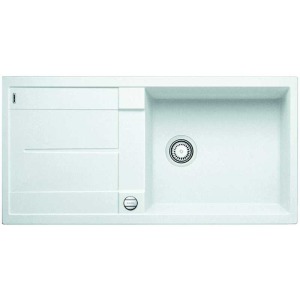 Blanco METRA XL 6 S Granit Evye, Beyaz, Tek Hazneli, Damlalıklı, 100x50 cm - Blanco
