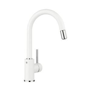 Blanco MIDA-S Mutfak Armatürü, Beyaz Granit yüzey, Sağdan kumandalı, Spiralli başlık - Blanco