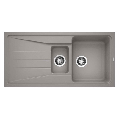 Blanco SONA 6 S Granit Evye, Alu Metallic, 1,5 Hazneli, Damlalıklı, 100x50 cm, Aksesuar Hediyeli - 1