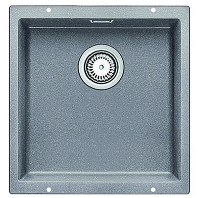 Blanco SUBLINE 400 U Granit Evye, Alu Metallic, Tek hazneli, Tezgah altı, 40x40 cm - 1
