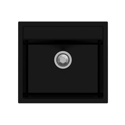 Carysıl 560 Waltz Fe, Tezgah Üstü, Granit, Nero Renk Evye, 56X51 - 1