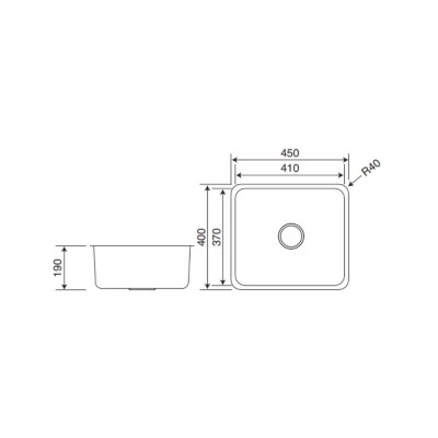 Crauf 3040 Lavello Evye, Mat Gri - 2