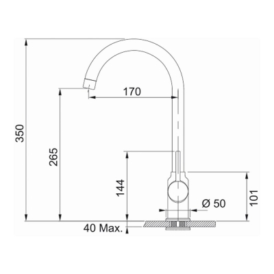 Dominox Malta Neo Armatür, Nero, Siyah renk - 2