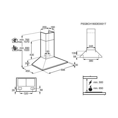 Electrolux EFC226V Duvar Tipi Rustik Davlumbaz, Krem, 60cm - 2