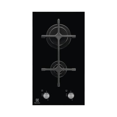 Electrolux EGC3322NVK Ankastre Domino Gazlı Cam Ocak, 30cm, Siyah - 1