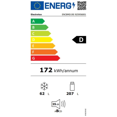Electrolux ENC8MD19S Ankastre Buzdolabı, Çift kapılı, Alttan donduruculu, 269 LT - 4