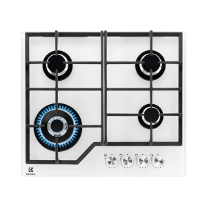 Electrolux KGG64362W Ankastre Gazlı Cam Ocak, 60cm, Beyaz - Electrolux