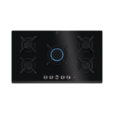 Electrolux KGG953753K Ankastre Gazlı Cam Ocak, 90cm, Siyah - 1
