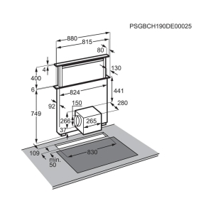 Electrolux LFD619Y Ankastre Tezgaha Entegre Davlumbaz, 60cm, Siyah - Inox - 2