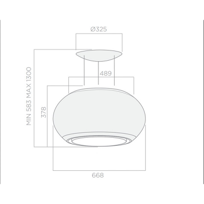 Elica INTERSTELLAR IX F 65 Ada Davlumbaz, 65 cm - 2