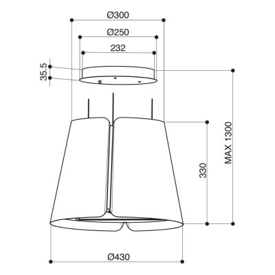 Faber BEAT INOX F45 Ada Davlumbaz, Inox Renk, 45 cm - 3