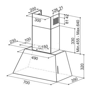 Faber CHLOE EV8+CG MATT A70 Duvar Tipi Davlumbaz, 70 cm - 3