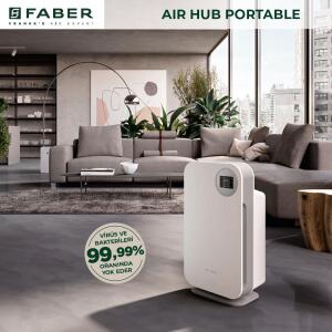 Faber FBF PH 1020, Air Hub Portable Hava Temizleyici, Mat Beyaz renk - 2