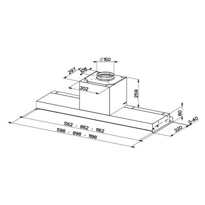 Faber In-Nova Premium EV8+ X A60 Davlumbaz, 60 cm - 2