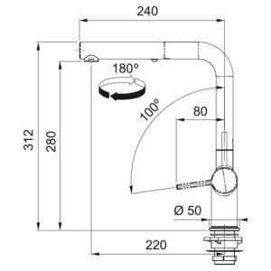 Franke Active Plus Metalik Doccia Armatür, Mat Beyaz - 2