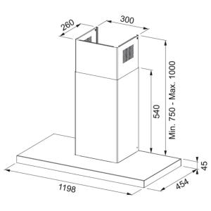 Franke Ada Davlumbaz FTLN H45 X/ BK A 120 - 2