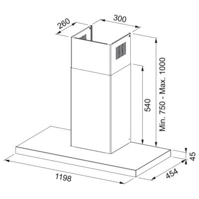 Franke Ada Davlumbaz FTLN H45 X/ BK A 120 - 2