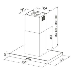 Franke 905 I XS/900 Ada Format Tale Davlumbaz, Inox Renk, 90 cm - 4