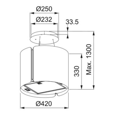 Franke FSMS F42 BK MATT Ada Davlumbaz, Mat Siyah Renk - 2