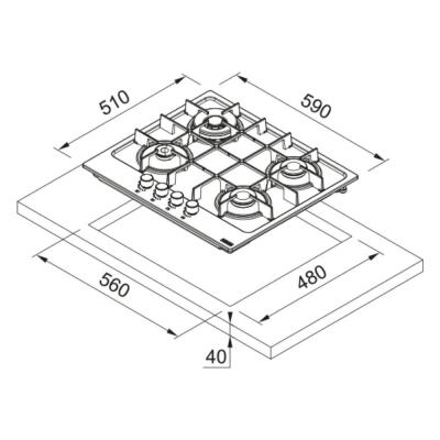 Franke Ankastre Ocak FHMA 604 3G DC MB C Mat Siyah - 2