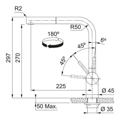 Franke Atlas Neo Doccia, Antrasit Renk, Spiralli Armatür - 2