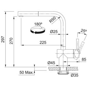 Franke Atlas Neo Sensor Doccia Armatür, Inox - 2