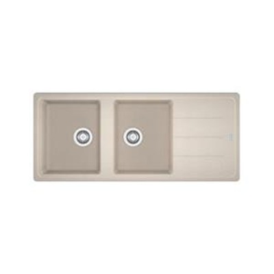 Franke Basis Granit BFG 621 Evye, Sahara renk, 2 Hazneli, Damlalıklı, 116x50 cm - 1