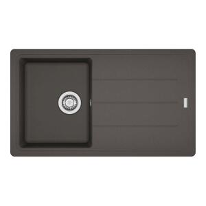 Franke BFG 611 Granit Evye, Slate Grey, Arduvaz Gri renk, 86x50 cm, Tek hazne, Tezgah üstü, Damlalıklı - 1