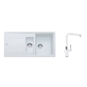 Franke BFG 651 Bianco Evye, Active Plus Doccia Bianco Armatür Seti - Franke