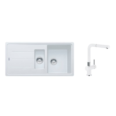 Franke BFG 651 Bianco Evye, Active Plus Doccia Bianco Armatür Seti - 1