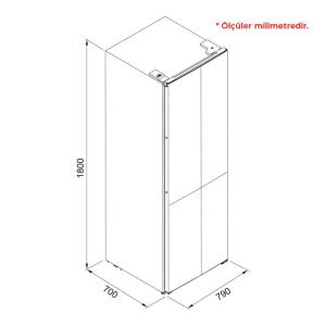 Franke FMD 420 TNF NE E Solo Buzdolabı, 4 kapılı, Siyah, 421 Litre - 3