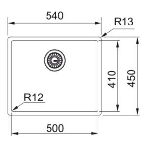 Franke BXM 210/110-50 Paslanmaz Çelik Evye, Antrasit Renk, 54x45 cm - 4