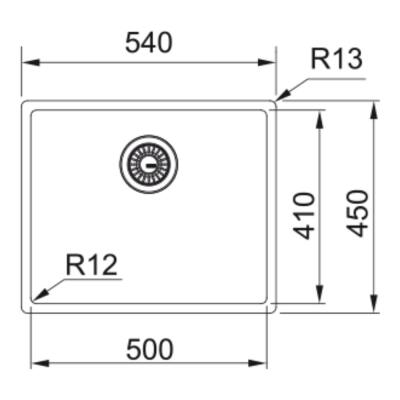 Franke BXM 210/110-50 Paslanmaz Çelik Evye, Antrasit Renk, 54x45 cm - 4